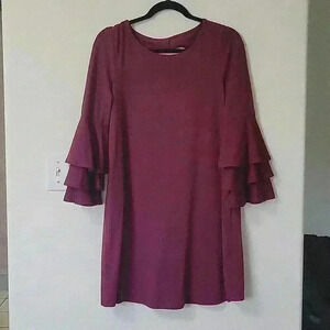 KHOLS knee length purple small dress open back